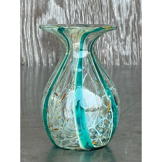 Vintage Mdina Malta Glass Vase For Sale - Image 9 of 10