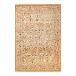 Mogul, One-of-a-Kind Hand-Knotted Area Rug in Pink, 6' 1" x 8' 10" For Sale