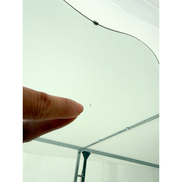 Art Deco Frameless Scalloped Wall Mirror, 1940s For Sale - Image 10 of 14