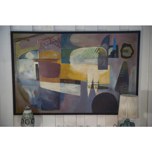 Elizaga, Abstract Composition, 1969, Canvas Painting For Sale - Image 11 of 14