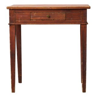 Small Antique Swedish Country House Table with Drawer For Sale