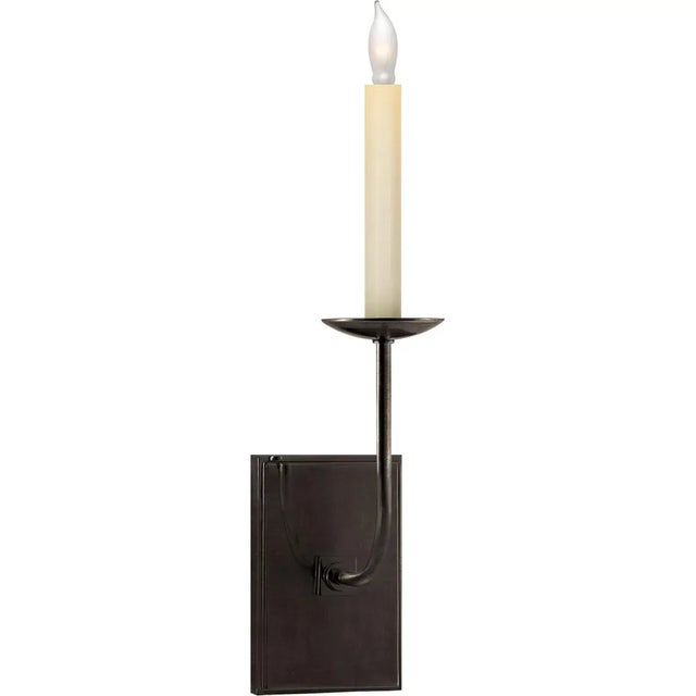 Modern Chapman & Myers for Visual Comfort Signature TT Single Sconce in Bronze For Sale - Image 3 of 4