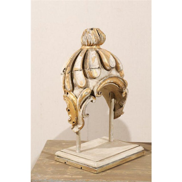 19th Century 19th Century Italian Painted & Gilded Wood Fragments - A Pair For Sale - Image 5 of 12