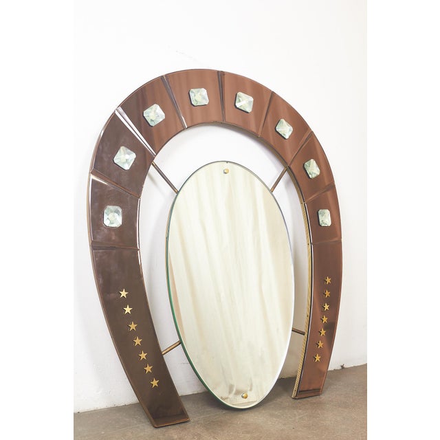 Mirror with Diamond Gems from Cristal Art, 1960s For Sale - Image 11 of 14