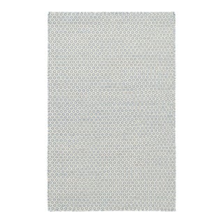 Dash & Albert by Annie Selke Honeycomb French Blue/Ivory Woven Wool Rug, 3' x 5' For Sale