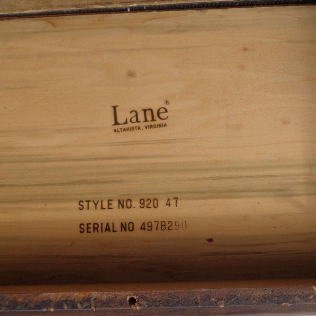Lane Furniture Late 20th Century Lane Walnut and Burl Cabinet For Sale - Image 4 of 6