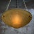 French Art Deco Brass and Etched Ochre Glass Pendant Light, 1920s For Sale - Image 3 of 10
