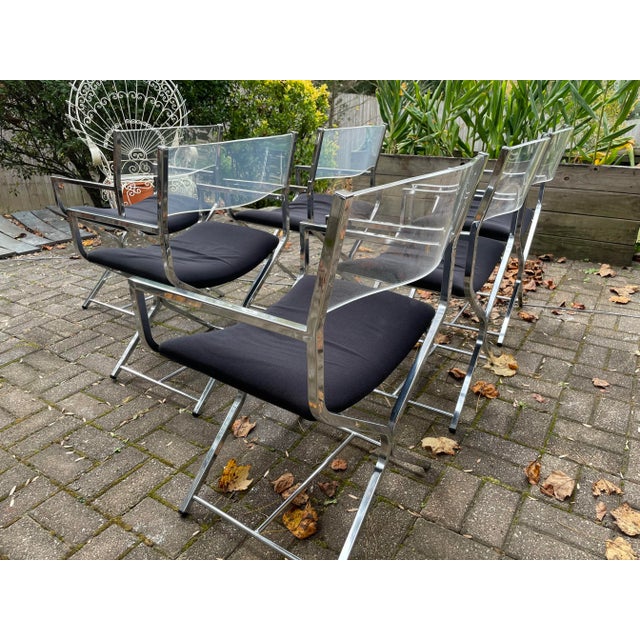 Chrome 1960s Mid Century Modern Robert Kjer Jakobsen Chrome Dining Set of 8 For Sale - Image 8 of 13