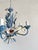Hollywood Regency Vintage Floral Painted Steel Five-Light Chandelier from Lamparas Schuller, Spain, 1990s For Sale - Image 3 of 18