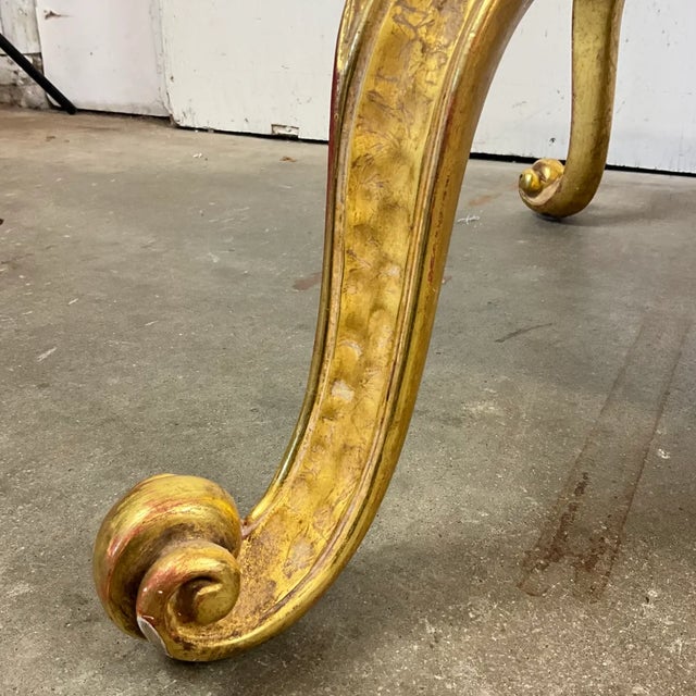 Late 20th Century Pair Giltwood Kent Form Accent Chairs Newly Upholstered in Clarke & Clarke Designer Fabric For Sale - Image 14 of 15