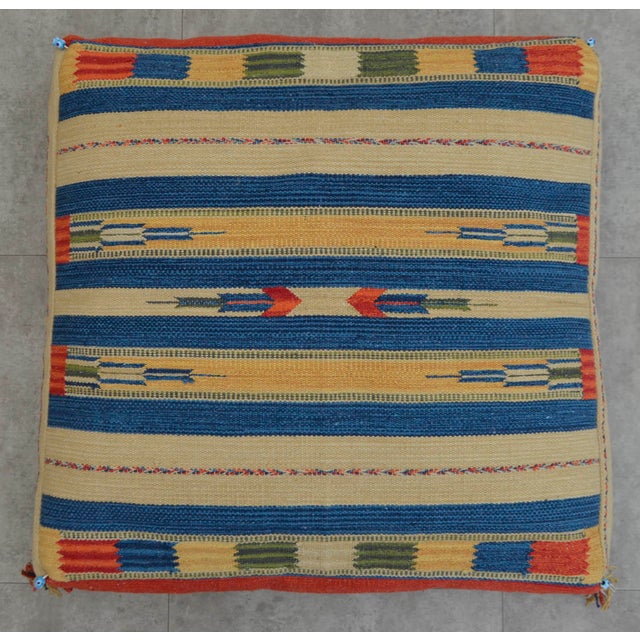 Turkish Hand Woven Kilim Floor Pillow - 30? X 30? Chairish