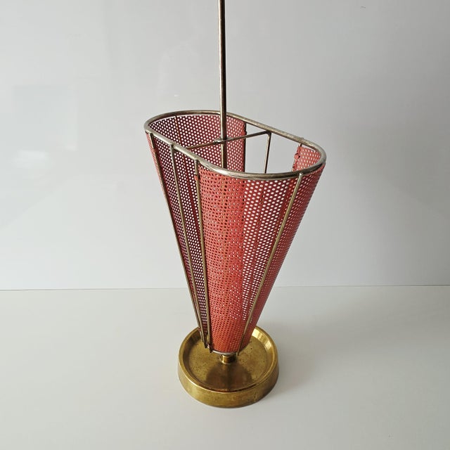 Mid-Century Modern Mid-Century Modern Umbrella Stand in the style of Mathieu Matégot, France, 1950s For Sale - Image 3 of 17
