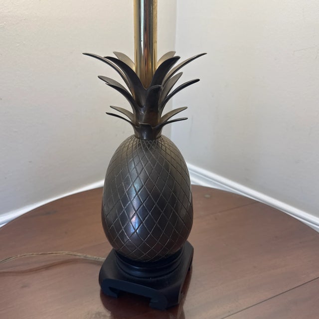 Vintage Large Brass Pineapple Lamp For Sale - Image 10 of 12