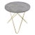 Metal Grey Marble and Brass Mini O Table by OxDenmarq For Sale - Image 7 of 7