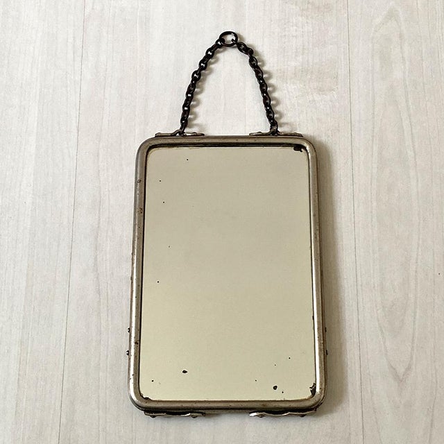 Small Vintage Barbers Mirror, 1950s For Sale - Image 6 of 6