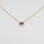 Metal Amethyst Necklace in Solid 14k Gold – Oval 6x4mm Bezel Set Gemstone Pendant For Sale - Image 7 of 9