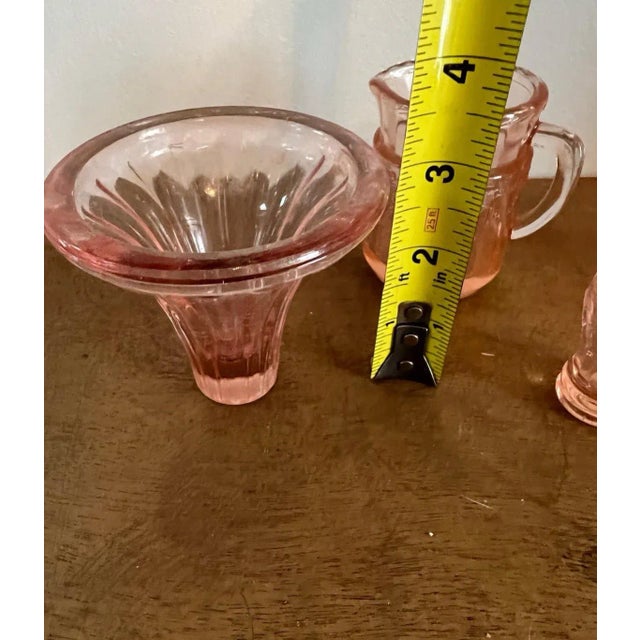 Glass 1970s Small Pink Glasses Trio - Set of 3 For Sale - Image 7 of 8