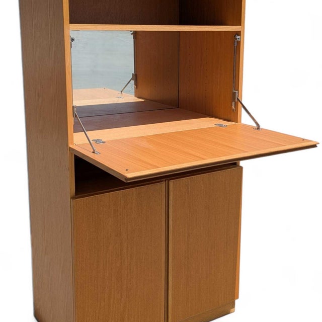 Tall Bar Cabinet With Drop-Front Mirror, 1980s, Bauhaus Designs Canada For Sale - Image 12 of 18