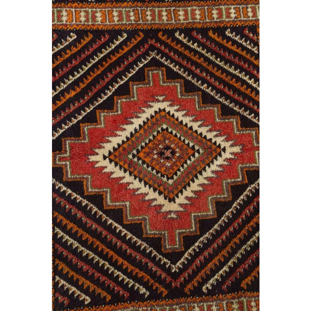 Vintage Moroccan Taznakht Tribal Wool Rug in Brown, Orange and Pink, 1960s For Sale In Palm Springs - Image 6 of 17