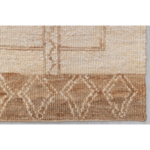 Not Yet Made - Made To Order 6x9Ft. Natural Beige Jute Brown Taureg Inspired Soumek Jute Wool Hand Woven Rug For Sale - Image 5 of 12