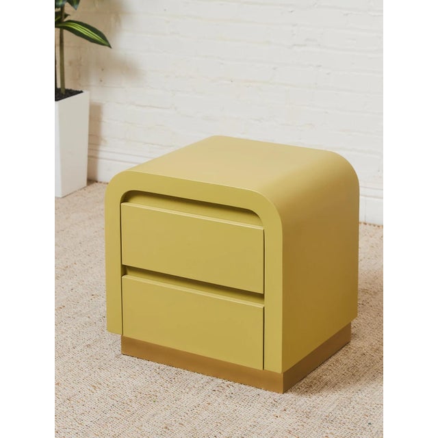 Yellow Mid 20th Century Yellow Sunshine Pair of Nightstands For Sale - Image 8 of 12