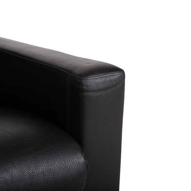 Shane Lounge Chair in Black Leather from Brühl For Sale - Image 6 of 17