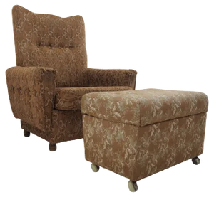 Set of Armchair with Footstool, 1960s