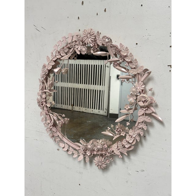 Crate & Barrel Flower Crown Wall Mirror For Sale - Image 9 of 12