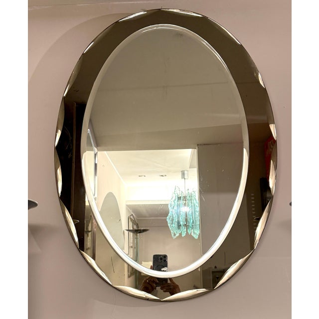Italian Mirror in the style of Fontana Arte, 1970s For Sale - Image 3 of 11