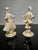 Stunning Figurines of a lady and a gentleman in Murano Glass. Gold avventurine and white lattimo glass. Very fine Murano...