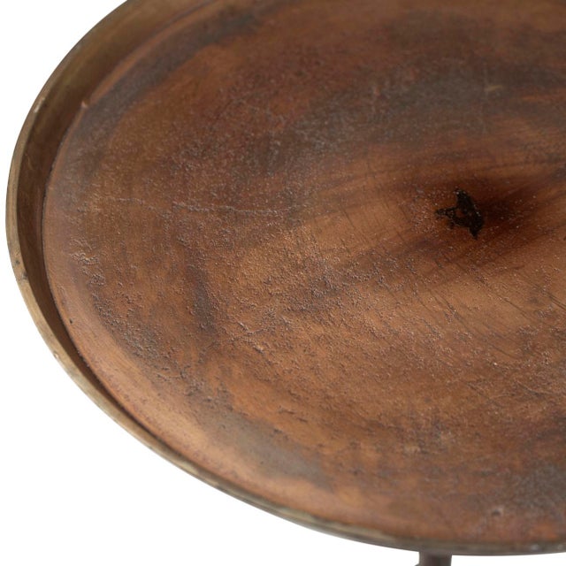 Jasper Brass Finish Modern Industrial Side Table 22" For Sale - Image 4 of 4