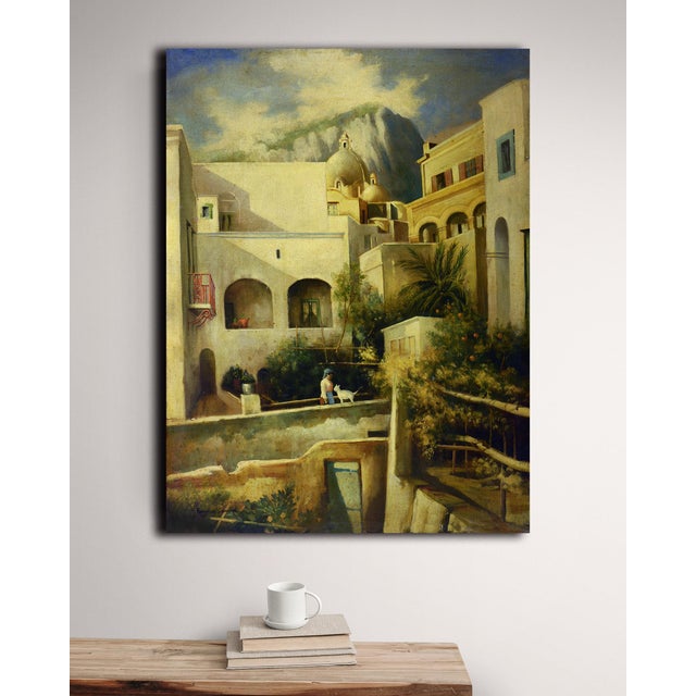 This exquisite oil painting on canvas, signed by Françoise Vigneron in the lower left corner, captures the timeless beauty...