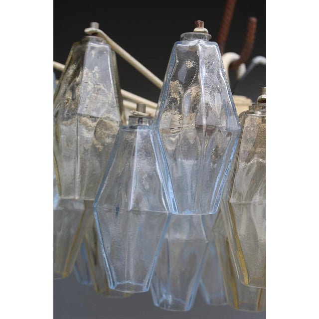 1950s Chandelier by Carlo Scarpa for Venini Poliedro, 1950s For Sale - Image 5 of 12