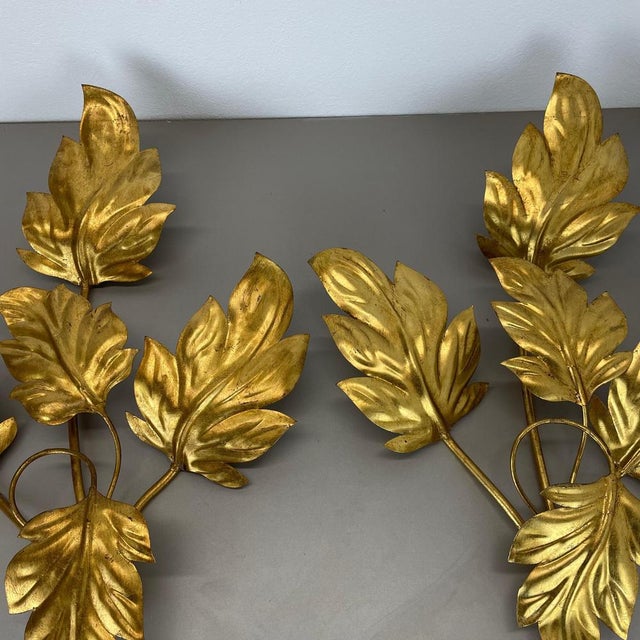 Florentiner Gilt Leaf Wall Lights in the style of Hans Kögl, Italy, 1980s, Set of 2 For Sale - Image 13 of 18