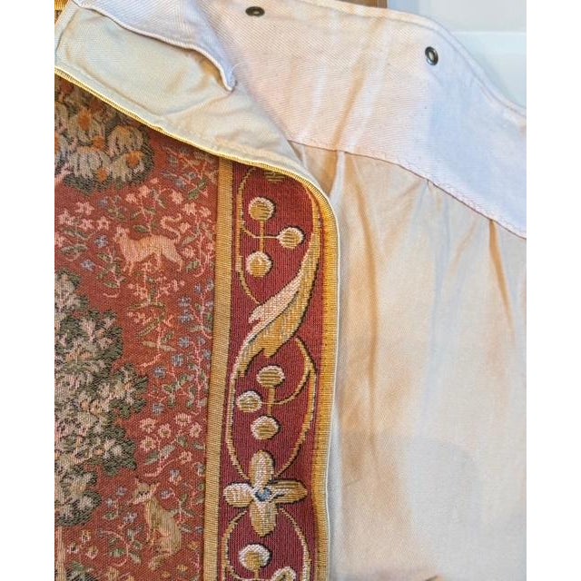 French Goblus Millefleurs Tapestry — “Lady & Unicorn” Inspired Textile, France For Sale - Image 12 of 16