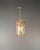 French Provincial Antique French Lantern Chandelier Louis XVI Style Brass and Glas Gold Handmade For Sale - Image 3 of 8