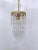 1950s Italian Brass Upside Down Layered Cake Chandelier For Sale - Image 4 of 10