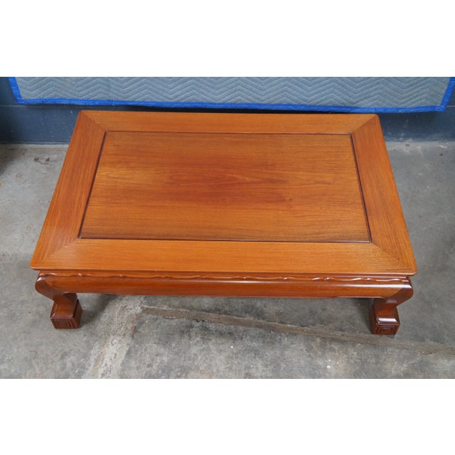 Chinese Chinoiserie Rosewood Low Kang Coffee Tea Table Hong Kong For Sale - Image 9 of 12