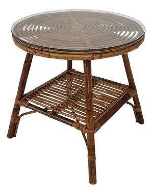 Italian Wicker and Rattan Coffee Table, 1970s
