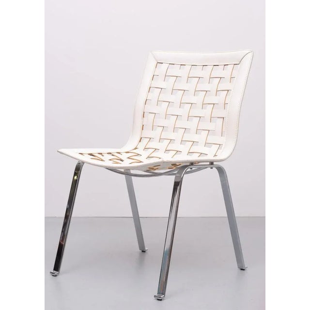 Leather Network Chair by Giancarlo from Fasem, 1980s For Sale - Image 6 of 13