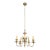Mid 20th Century Restored Colonial Five Arm Brass Chandelier For Sale