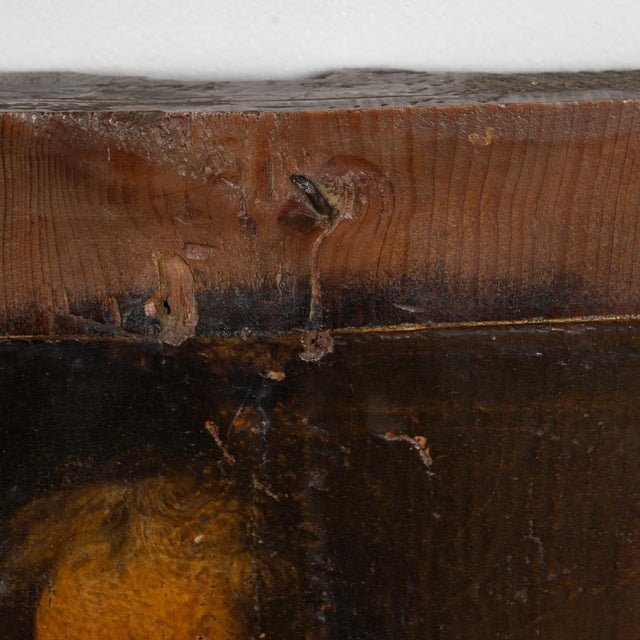 Early 18th Century 18th Century Original Painted Icon on Wood of Saint Paul Holding a Sword For Sale - Image 5 of 12