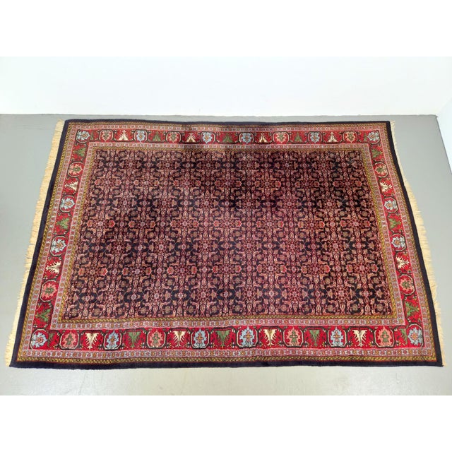 Vintage Hand-Knotted Bidjar Herati Rug in Wool, 1960s For Sale - Image 11 of 11