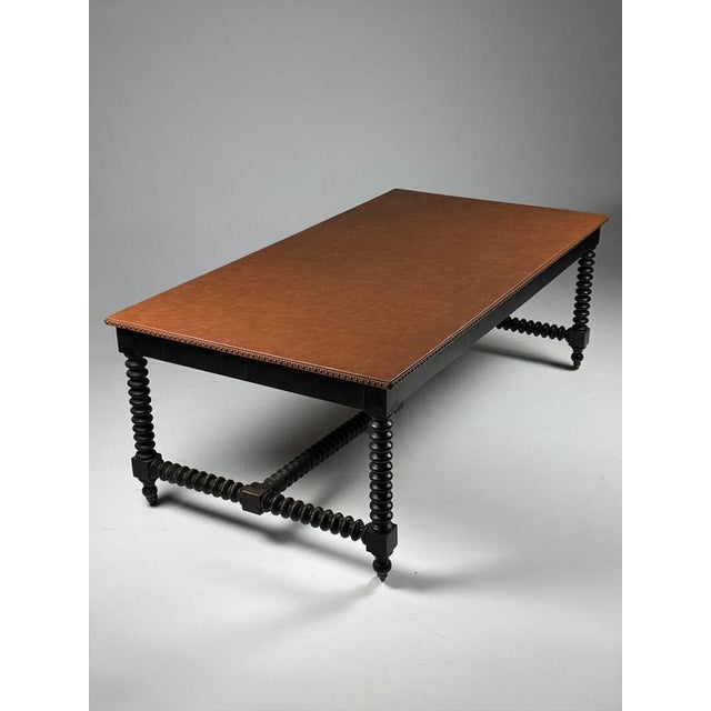 Bobbin Workbench with Leather Top, 19th Century For Sale - Image 9 of 18
