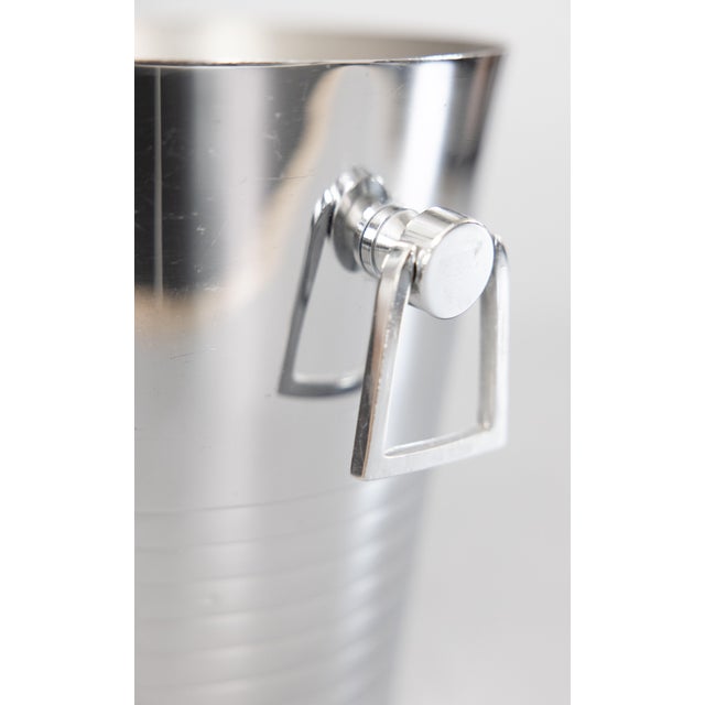 1930s Art Deco French Chrome Champagne Ice Bucket Wine Cooler For Sale - Image 4 of 8