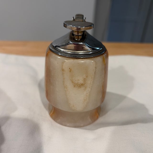 1970s 1970s Italian Onyx Table Lighter For Sale - Image 5 of 6