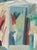 Large scale abstract painting of another abstract painting on artist's easel by California artist D. Silver (American,...