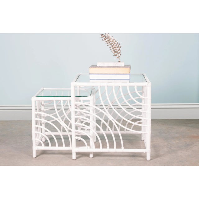 Swirl Nesting Tables - White For Sale In West Palm - Image 6 of 7