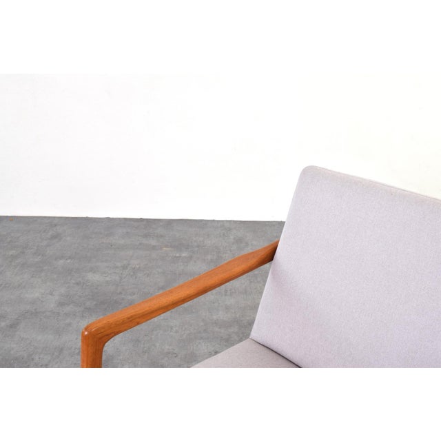 Beige Mid-Century Modern Teak Lounge Chair by Alf Svensson for Dux, 1960s For Sale - Image 8 of 12