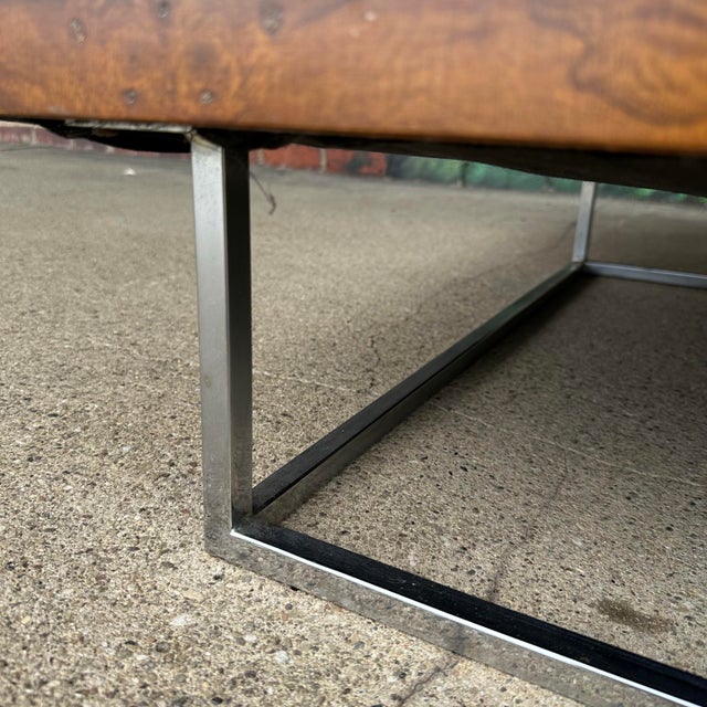 Milo Baughman for Thayer Coggin Burlwood Case Sofa Mid-Century Modern For Sale - Image 9 of 12